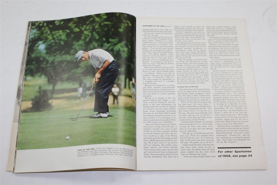 Arnold Palmer Signed 1961 Sports Illustrated 'Sportsman of the Year' Magazine Beckett #A28932