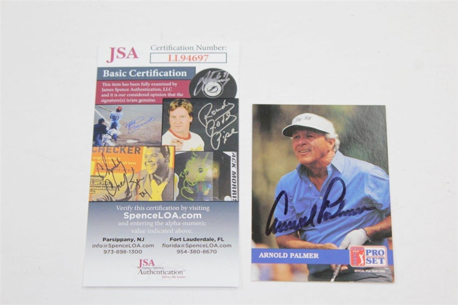 Arnold Palmer Signed Senior Pro Set Card JSA #LL94697