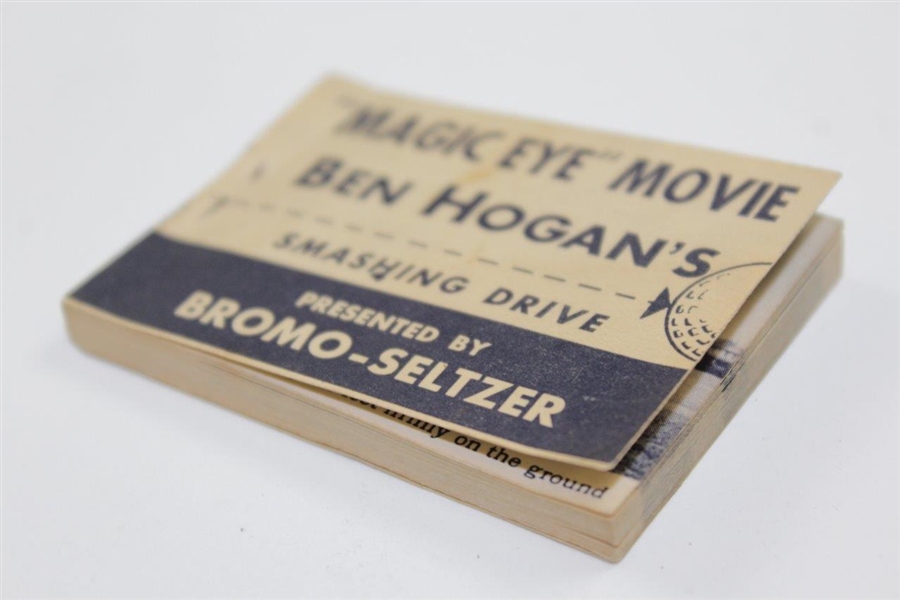 Ben Hogan Bromo-Seltzer Advertisement with Magic Eye Movie Flip-Book