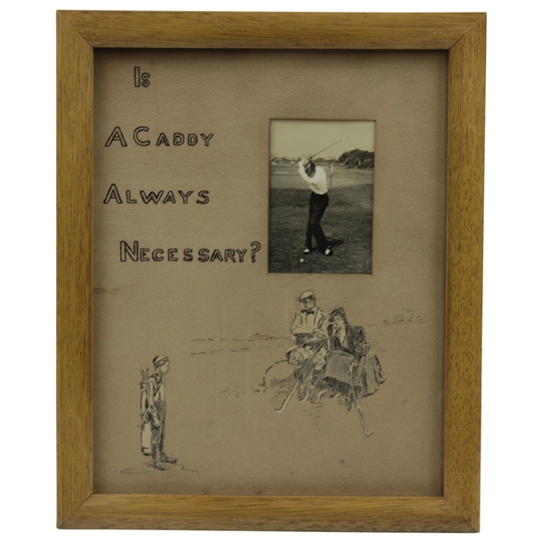 “Is a Caddy Always Necessary?” Hand Printed Lettering with Fisher Characters & Original Photograph