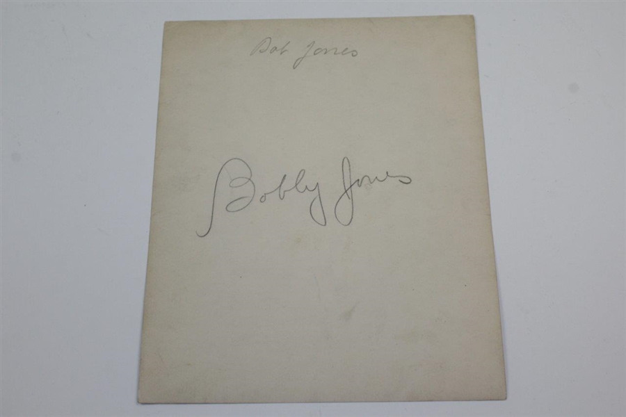 Bobby Jones Personal Original Sepia Photo Posed at Finish of Swing w/Richard Gordin Letter