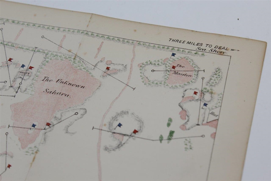 Plan of the Golfing Course of the St. George’s Golf Club 1888 Folded Original map 