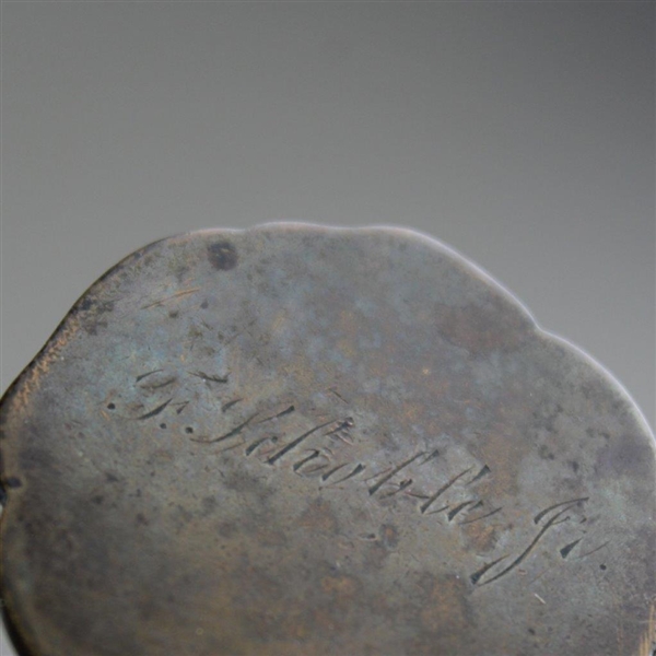 Vintage Framingham Country Club 'Goat' Medallion by John Frick with Engraved Name F. Schoble, Jr. (?) on Reverse 