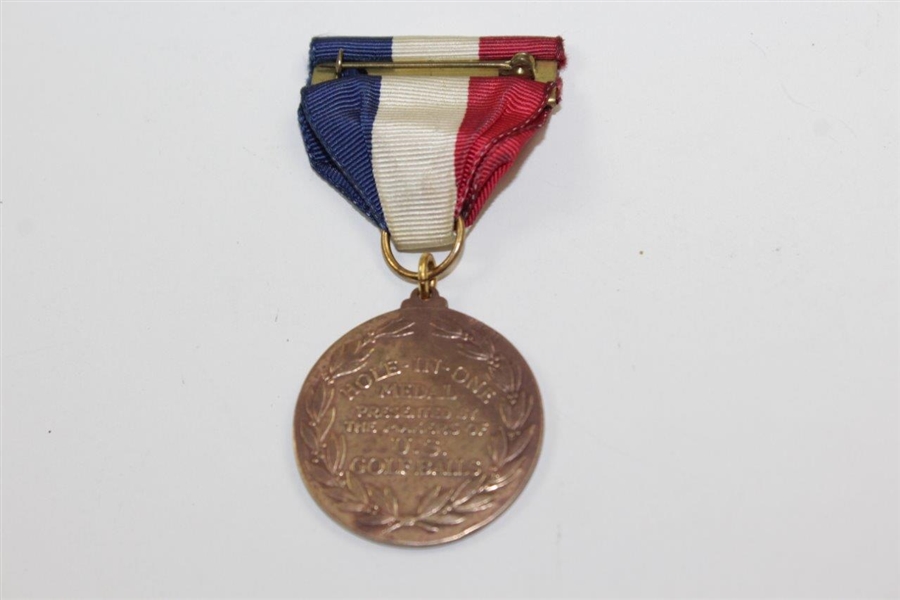 Vintage Hole-In-One Medal Presented by Makers of U.S. Golf Balls Medal with Ribbon