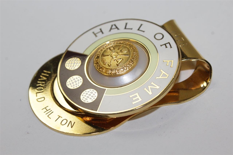 Commemorative 1978 World Golf Hall of Fame Money Clip - Harold Hilton -  First To Win Both British Am & US Am in Same Year
