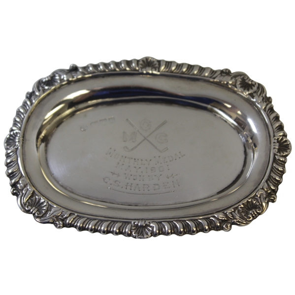 1901 Monthly Medal Sterling Silver Tray Won by C.S. Harden - S.D. Neill, Belfast