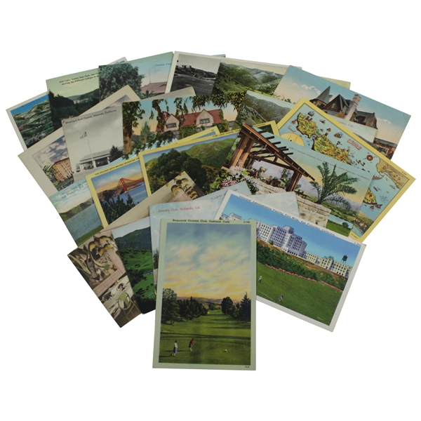 Lot of Twenty (20) California Antique Golf Postcards