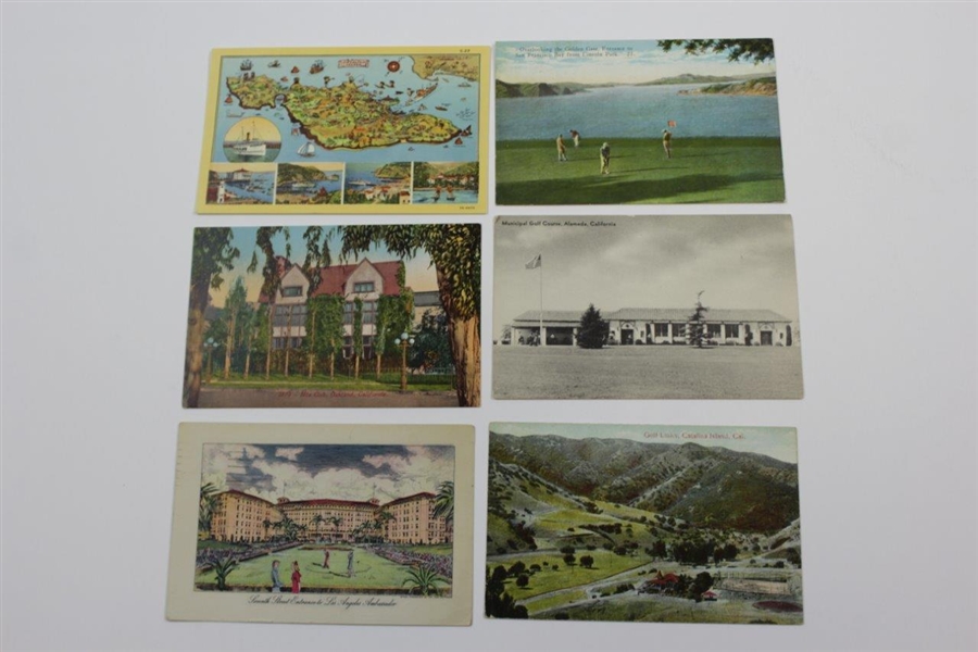 Lot of Twenty (20) California Antique Golf Postcards