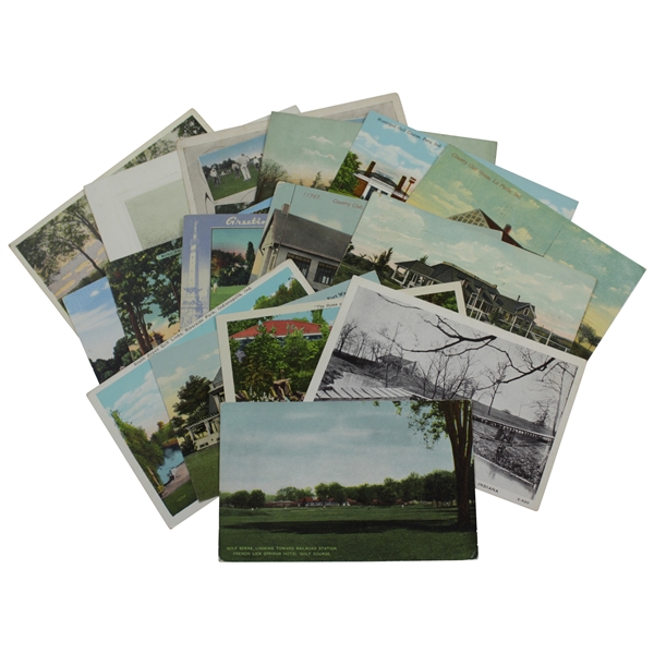 Lot of Sixteen (16) Indiana Antique Golf Postcards