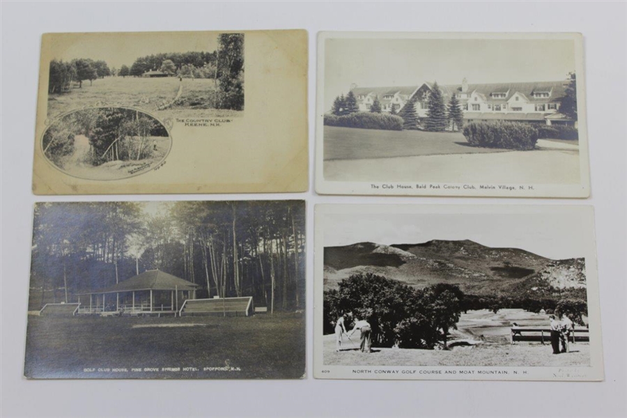 Lot of Twenty-Two (22) New Hampshire Antique Golf Postcards