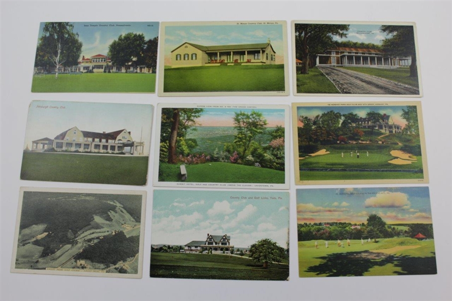 Lot of Twenty (20) Pennsylvania Antique Golf Postcards