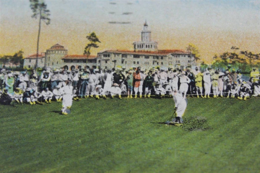 Postcard from Famous 1926 Walter Hagen & Bobby Jones Golf Match - Hagen Defeated Jones 12 & 11