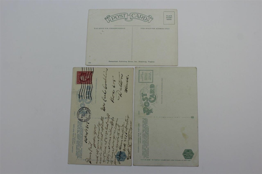 Three Bobby Jones Postcards: Bobby Jones exhibition at the Shenvalee Hotel & Two Postcards from Bobby Jones’ Home Club