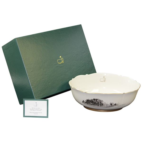 2014 Augusta National Club Ltd Ed Employee Gift Pickard Bowl Gift with Card In Original Box
