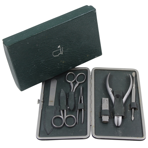 2001 Augusta National Golf Club Ltd Ed Employee Masters Gift Manicure Set No Card - Well Used Condition