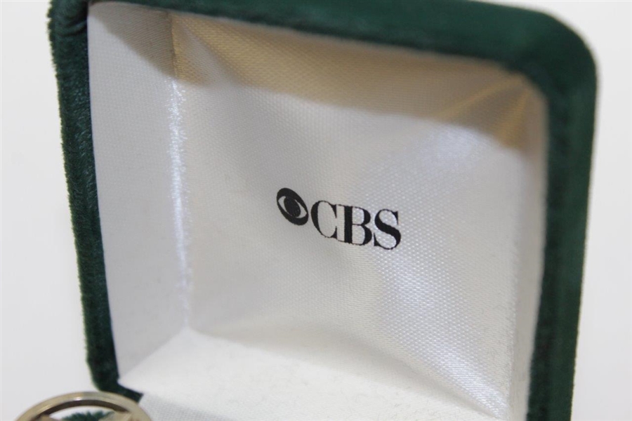 Augusta National Golf Club Logo CBS Gifted Cufflinks In Original Green Box - Used