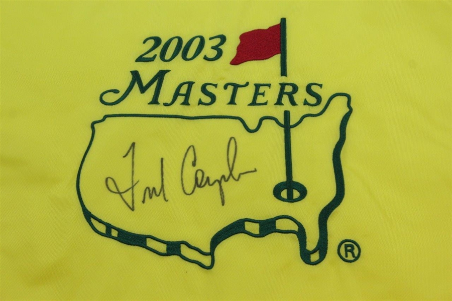 Fred Couples Signed 2003 Masters Embroidered Flag - Full Signature JSA ALOA