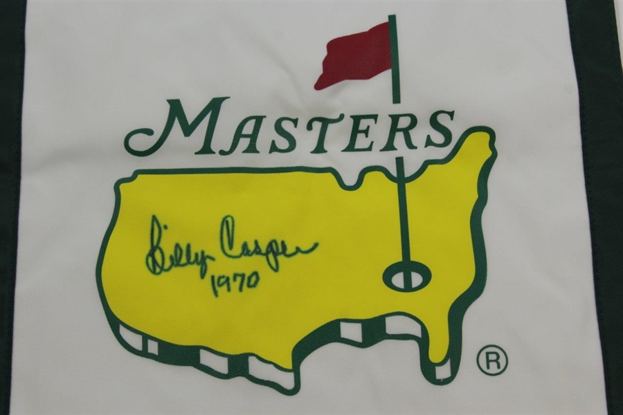 Billy Casper Signed Undated Masters Garden Flag with Year Won Notation JSA ALOA