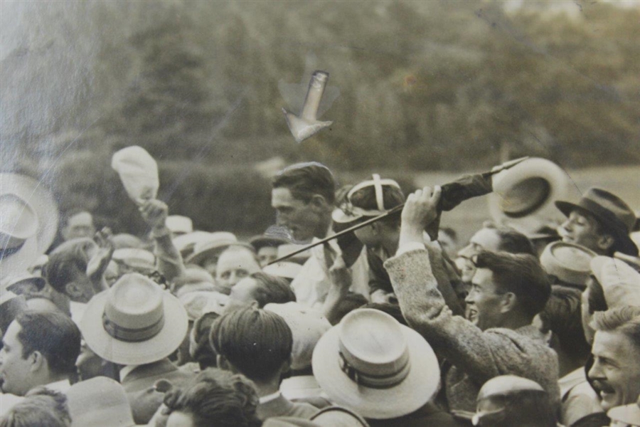 1927 Tommy Armour 'Wins U.S. Open Mobbed by Fans' Crowd with Tommy Celebration Photo