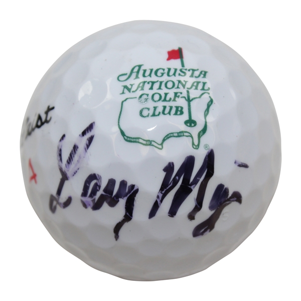 Larry Mize Signed Augusta National Golf Club Logo Titleist Golf Ball JSA ALOA