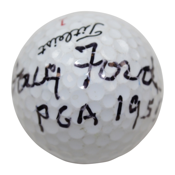 Doug Ford Signed Titleist Golf Ball with 'PGA 1955' JSA ALOA