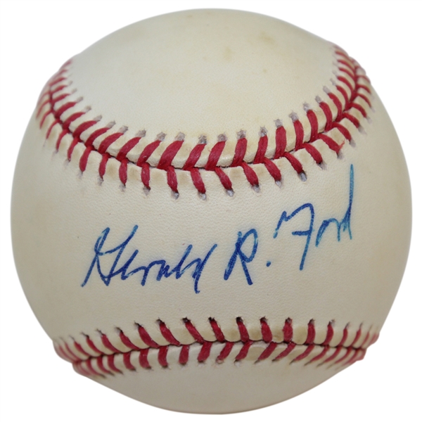 President Gerald Ford Signed Rawlings Baseball JSA ALOA