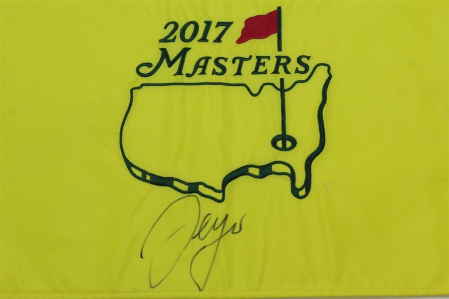 Sergio Garcia Signed 2017 Masters Embroidered Flag JSA ALOA