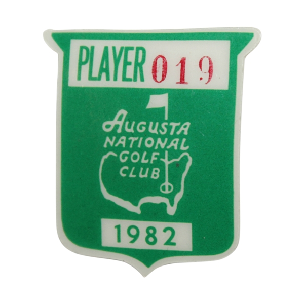 Charles Coody's 1982 Masters Tournament Contestant Badge #19