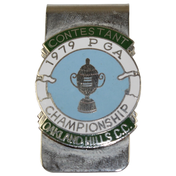 Charles Coody's 1979 PGA Championship at Oakland Hills Country Club Contestant Badge/Clip