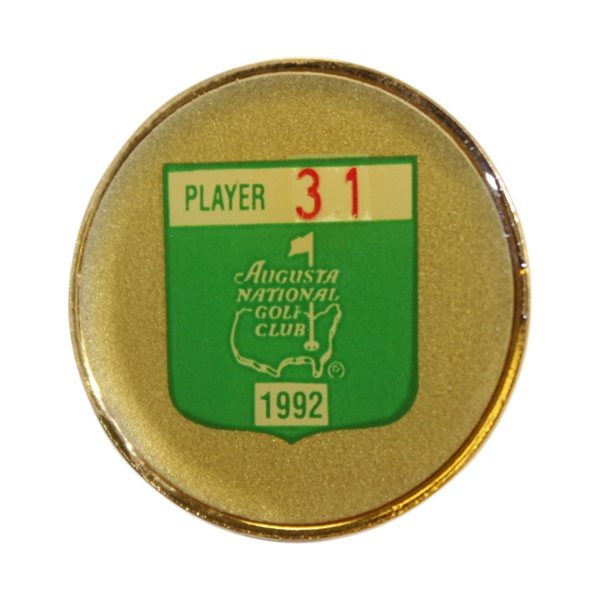 Charles Coody's 1992 Masters Tournament Contestant Badge #31