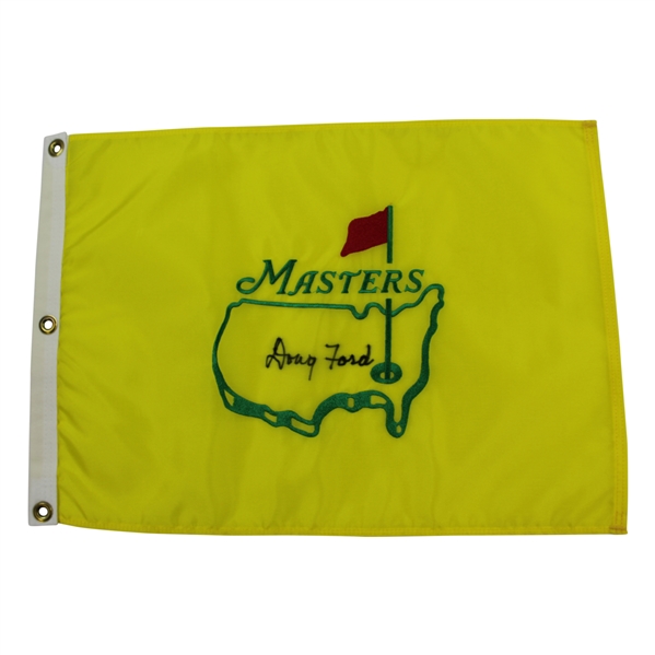 Doug Ford Signed Undated Masters Par-Aide Embroidered Flag - Charles Coody Collection JSA ALOA