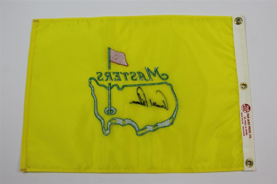 Arnold Palmer Signed Undated Masters Par-Aide Embroidered Flag - Charles Coody Collection JSA ALOA