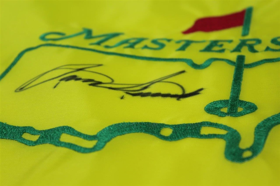 Sam Snead Signed Undated Masters Par-Aide Embroidered Flag - Charles Coody Collection JSA ALOA