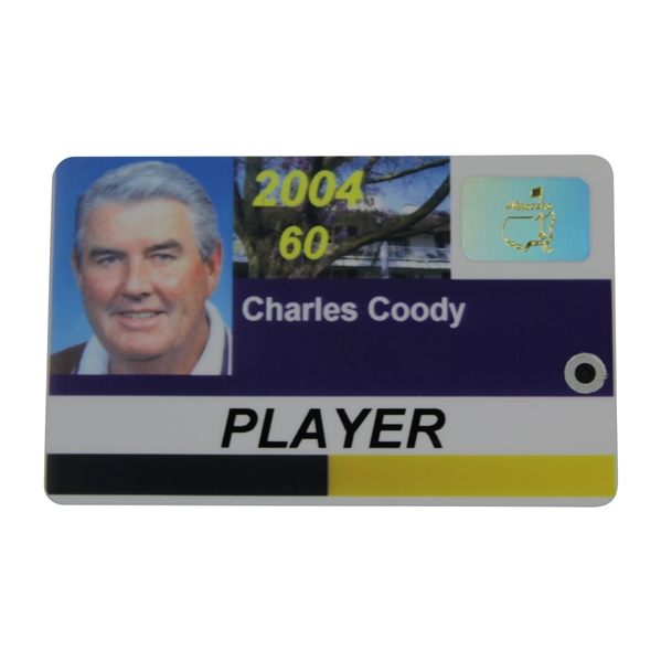 Charles Coody's 2004 Masters Tournament Player ID Badge