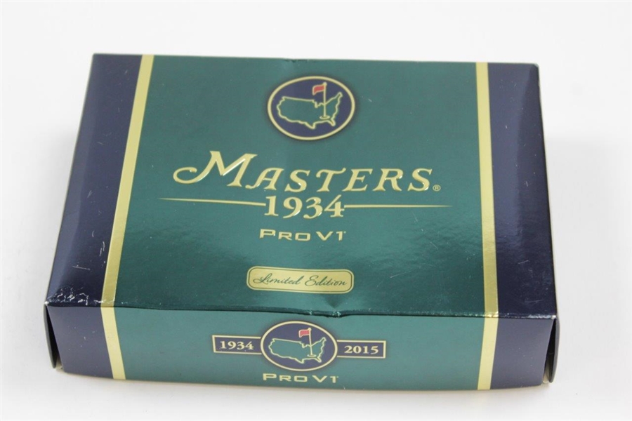2015 Masters Tournament Dozen Pro-V1 Golf Balls in Original Box & Sleeves