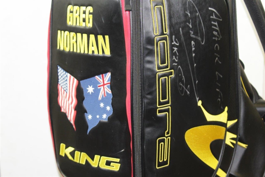 Greg Norman Signed Personal Cobra 'Greg Norman' KING F9 Full Size Golf Bag JSA ALOA
