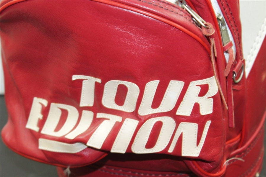Greg Norman's Personal Classic Spalding 'Greg Norman' Tour Edition Red & White Full Size Golf Bag