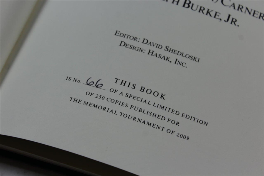 2009 The Memorial Tournament Ltd Ed Book Honoring & Dedicated to Joanne Carner & Jack Burke Jr. #66/250