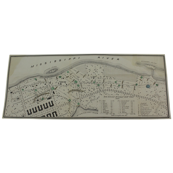 Rock Island Arsenal Golf Club 1906 Aerial Scale Map