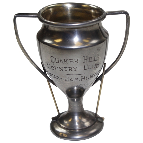 1932 Quaker Hill Golf Club 2 Handle Pewter Trophy