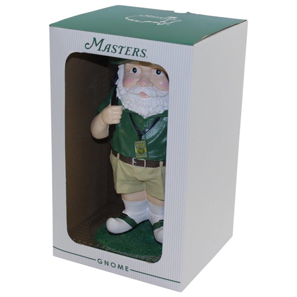 2019 Masters Tournament Ltd Ed Green & White Golfer Gnome In Original Box