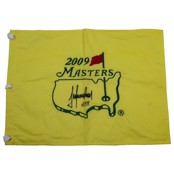 Trevor Immelman Signed 2009 Masters Embroidered Flag with Year Won Notation JSA ALOA
