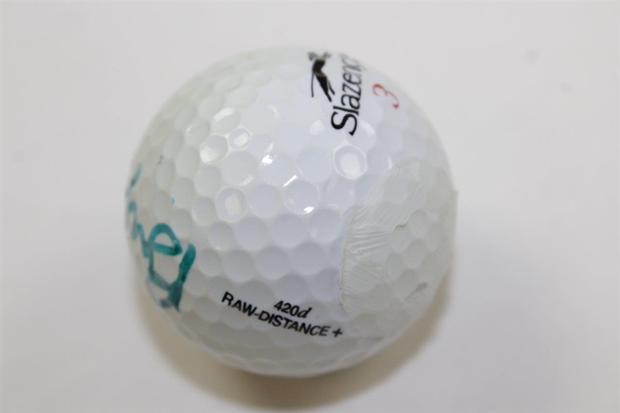 Byron Nelson Signed Masters Logo Slazenger Golf Ball JSA ALOA