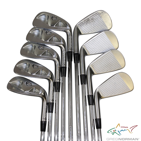 Greg Norman's Personal Used Set of TaylorMade Forged RAC Irons 2-PW