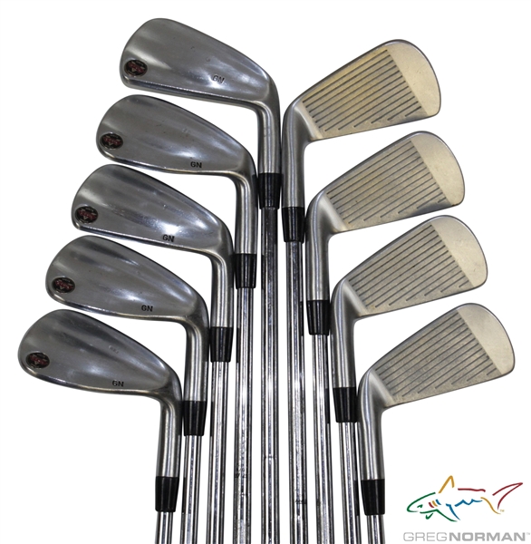 Greg Norman's Personal Used Set of MotoSpeed V-Foil GN Irons 2-PW