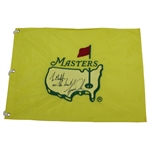 Tiger Woods Signed Rare 1997 Full Center Embroidered Flag To Griff-Blaine McCallisters Caddy JSA ALOA