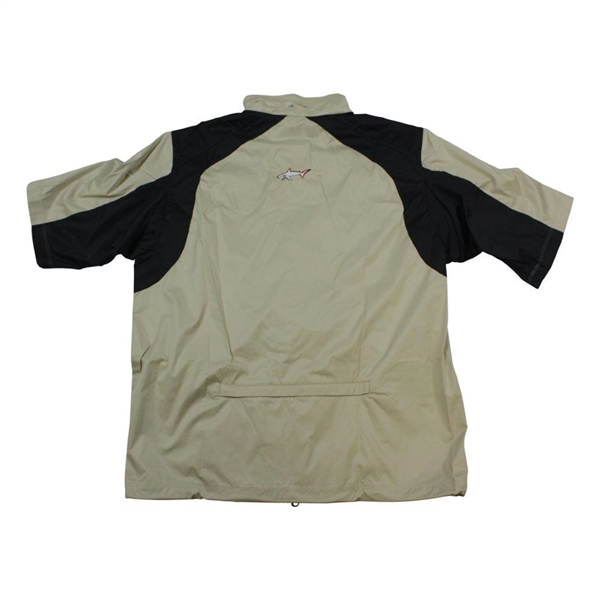Greg Norman's Personal Used Tan & Black 'Greg Norman' EPIC Nextec Full Zip Short Sleeve Rain Jacket - M/M