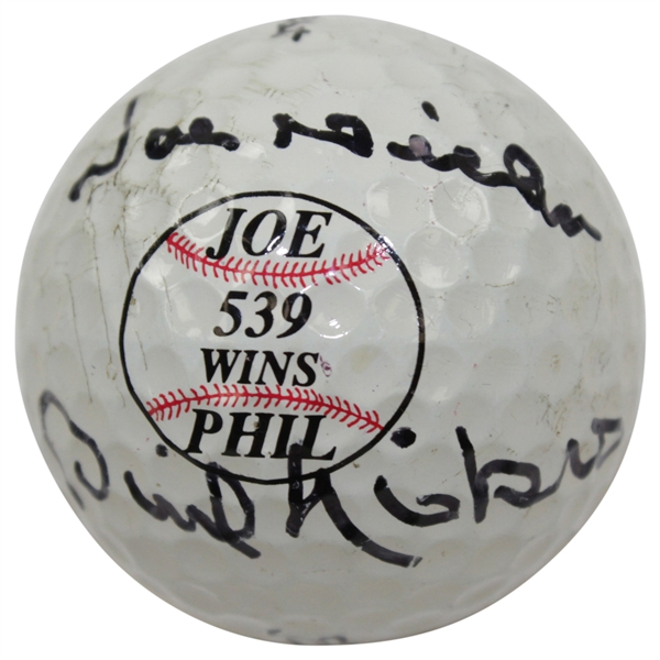 Joe & Phil Neikro Signed 'Joe-539 Wins-Phil' Logo Golf Ball - Charles Coody Collection JSA ALOA