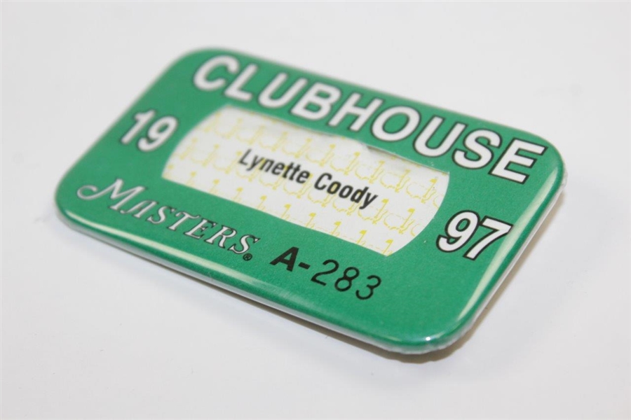 Charles Coody's Wife Lynnette 1997 Clubhouse Badge #A-283
