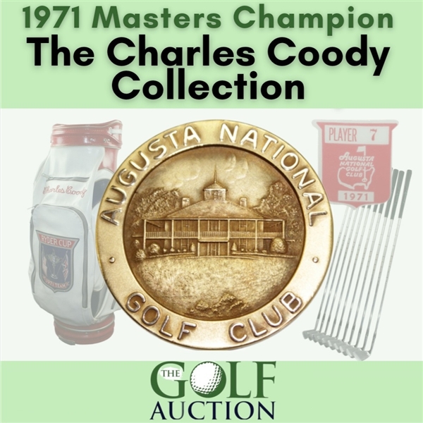 Jack Nicklaus Signed Undated Masters Par-Aide Embroidered Flag - Charles Coody Collection JSA ALOA